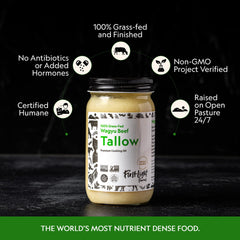 First Light Wagyu Tallow label highlights humane sourcing and grass-fed quality