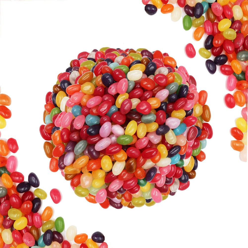 FirstChoiceCandy jelly beans close-up brightness highlights natural-looking colors.