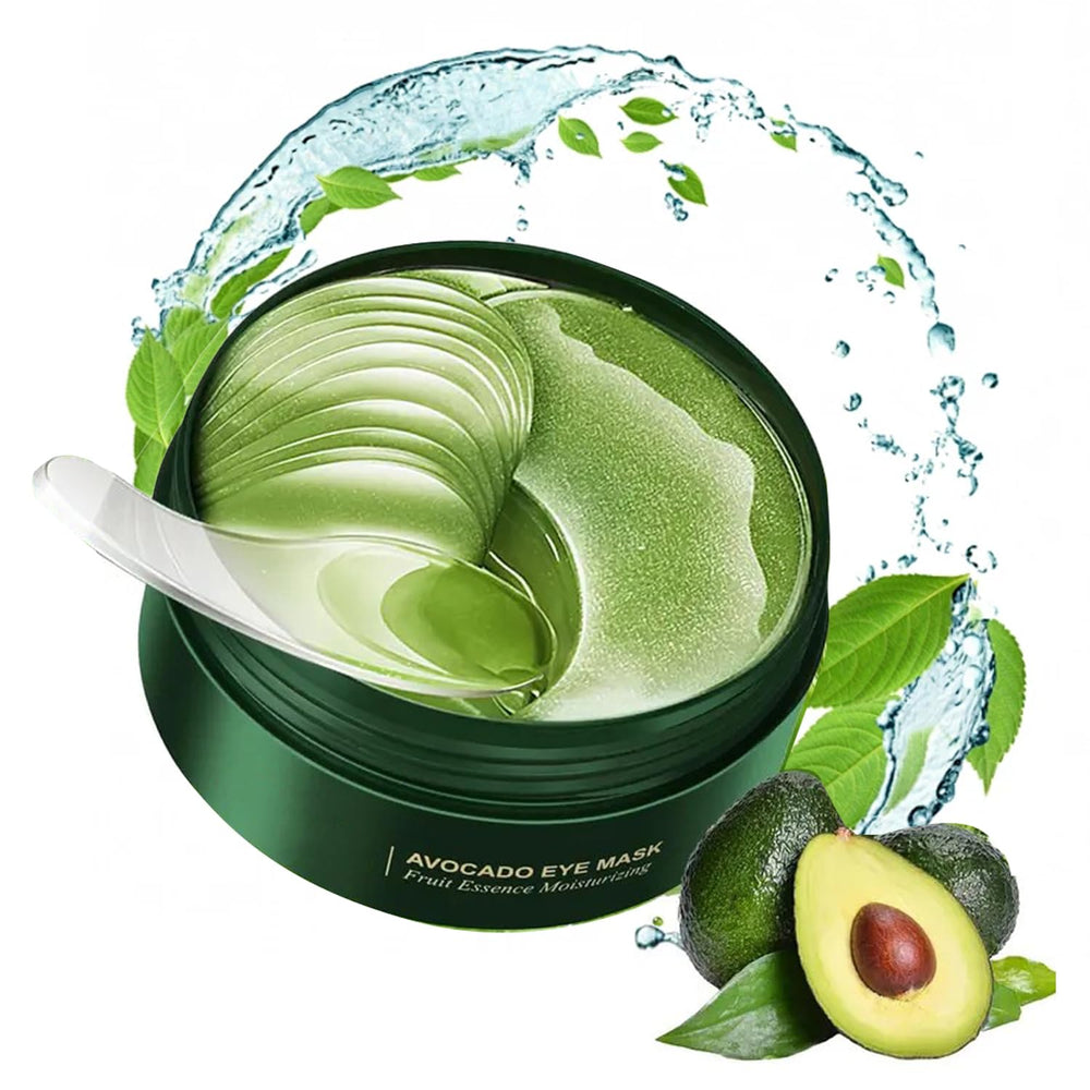 Firstfly avocado eye mask close-up showing hydrated under-eye skin