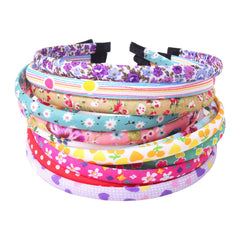 Fishdown headbands 12pc floral patterns pack for colorful daily outfits.