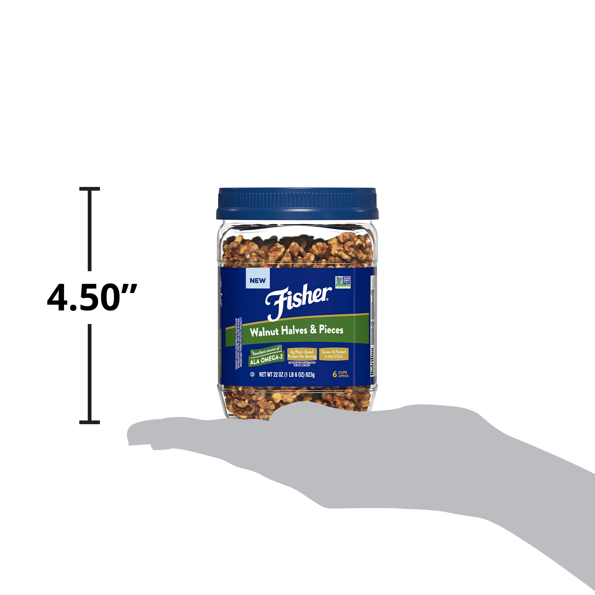 Fisher Chef's Naturals vegan keto snack walnuts offer plant-based protein.