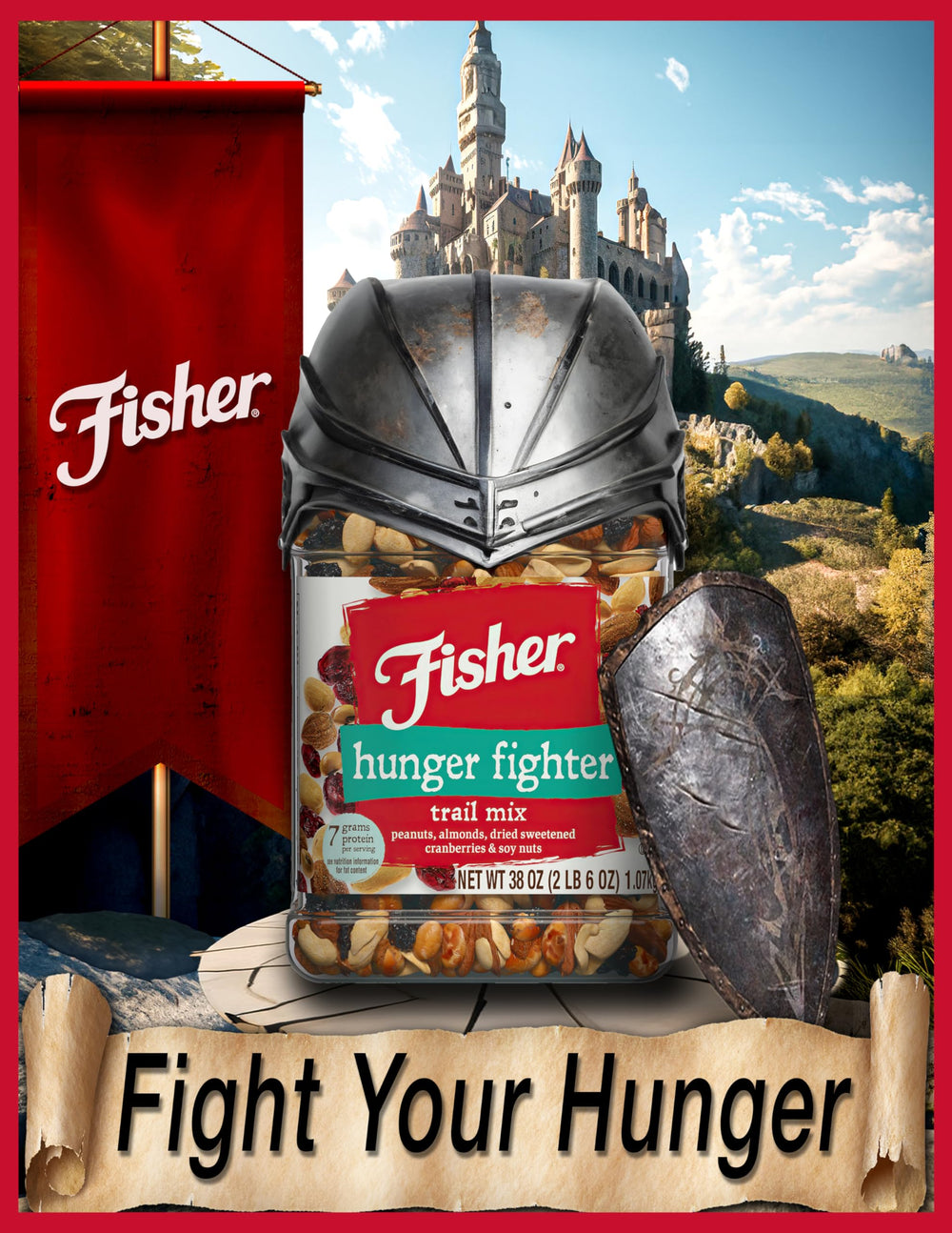 Fisher Chef's Naturals Hunger Fighter Trail Mix soy nuts, boosting texture and plant-based variety.