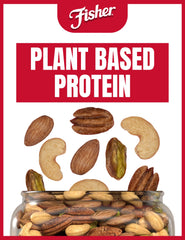 Fisher Nuts with sea salt highlight clean ingredients and simple crunch.