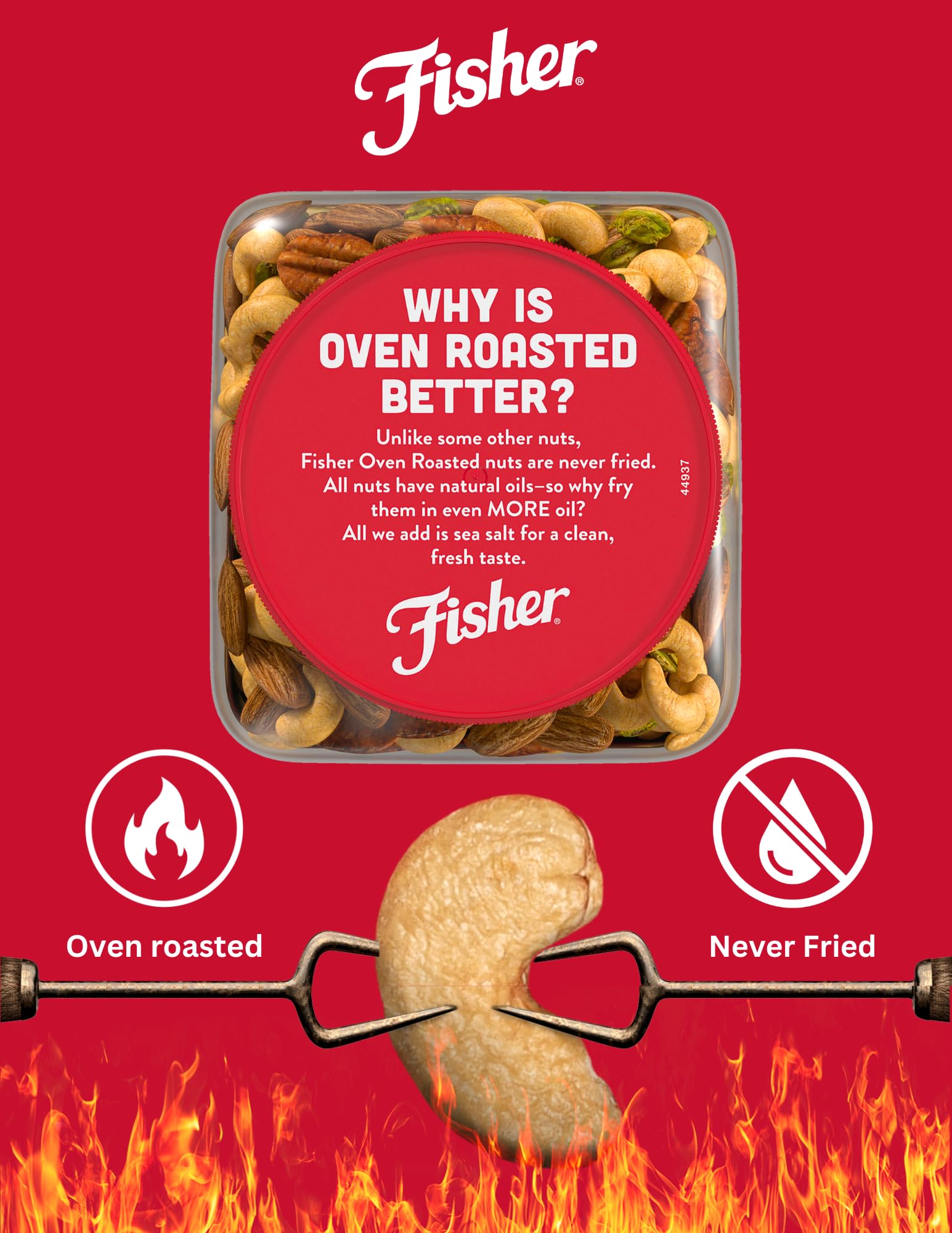 Fisher Pantry setup image featuring oven-roasted nuts for parties and gatherings.