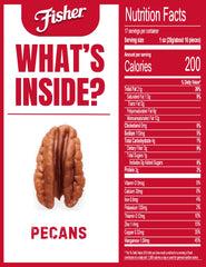 Fisher Pecans close-up crunch highlights crisp texture and sea salt.