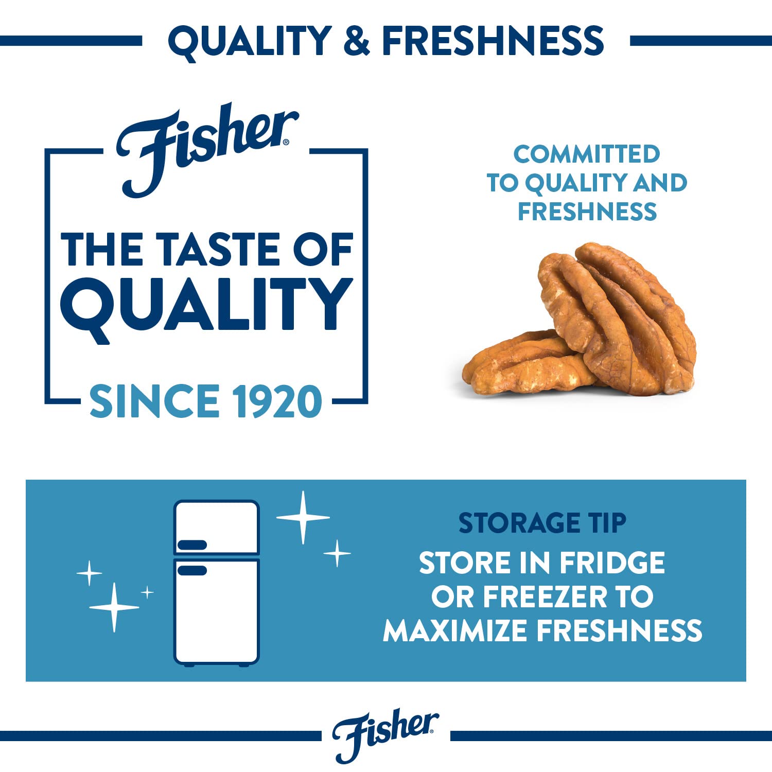 Fisher pecans as pie topping for a crunchy toasted finish.