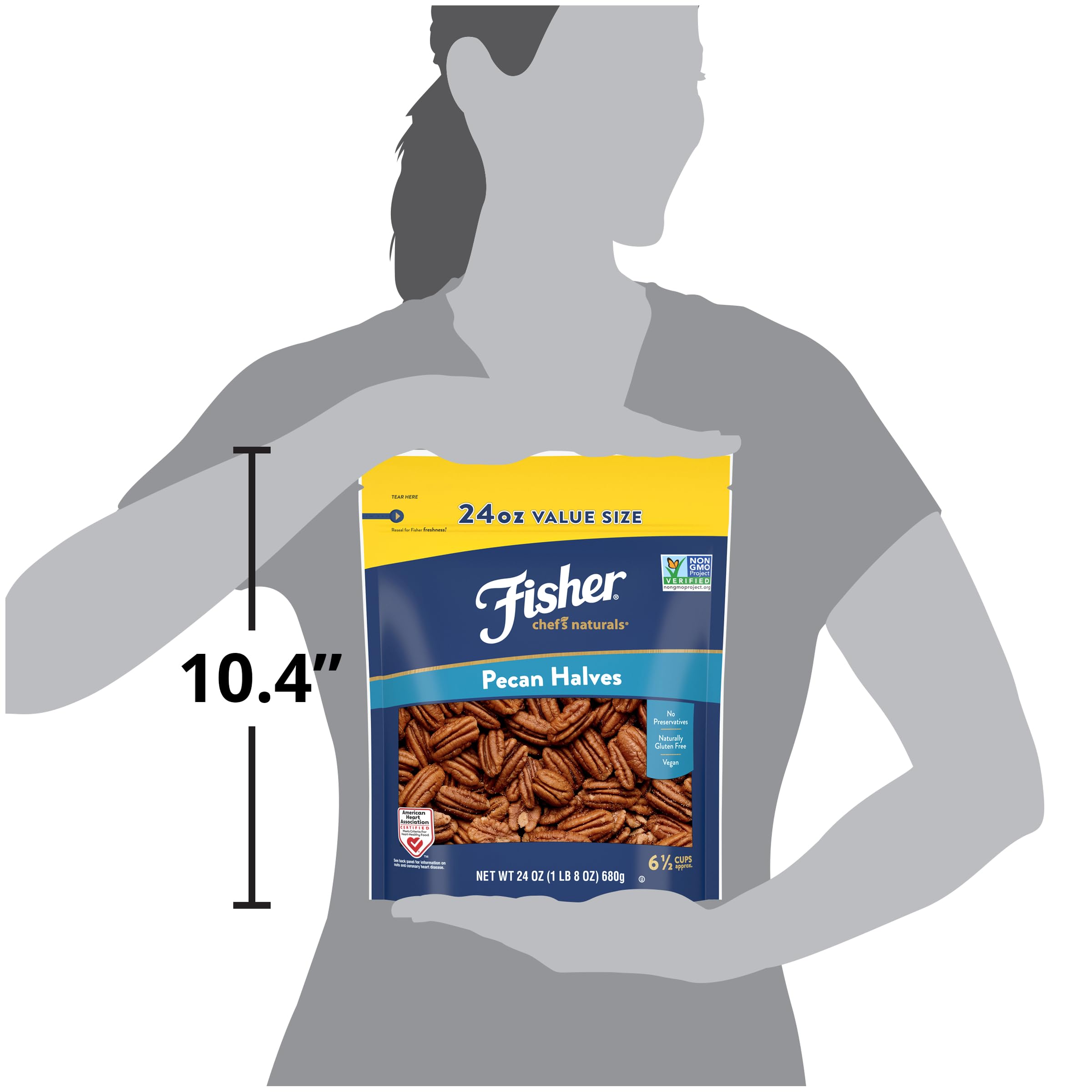 Fisher pecans on a salad to add crunch and flavor.