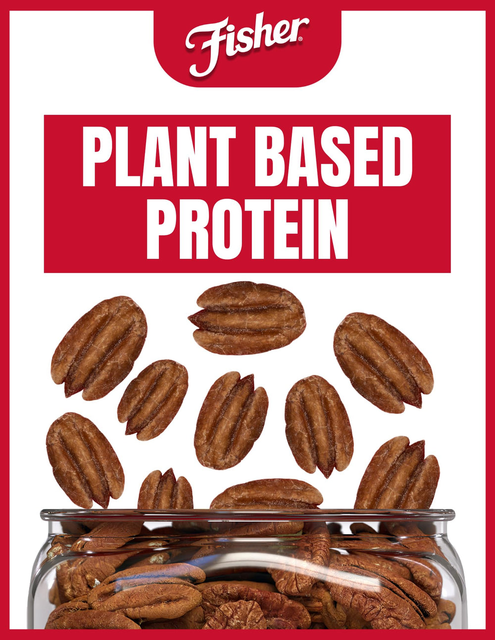 Fisher Pecans sea-salt dusting emphasizes natural flavor.