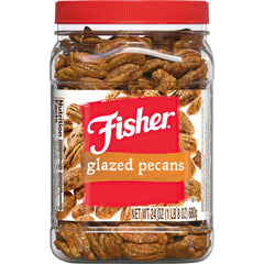 Fisher Snack Candied Pecans glazed bites showcase buttery crunch and sweetness.