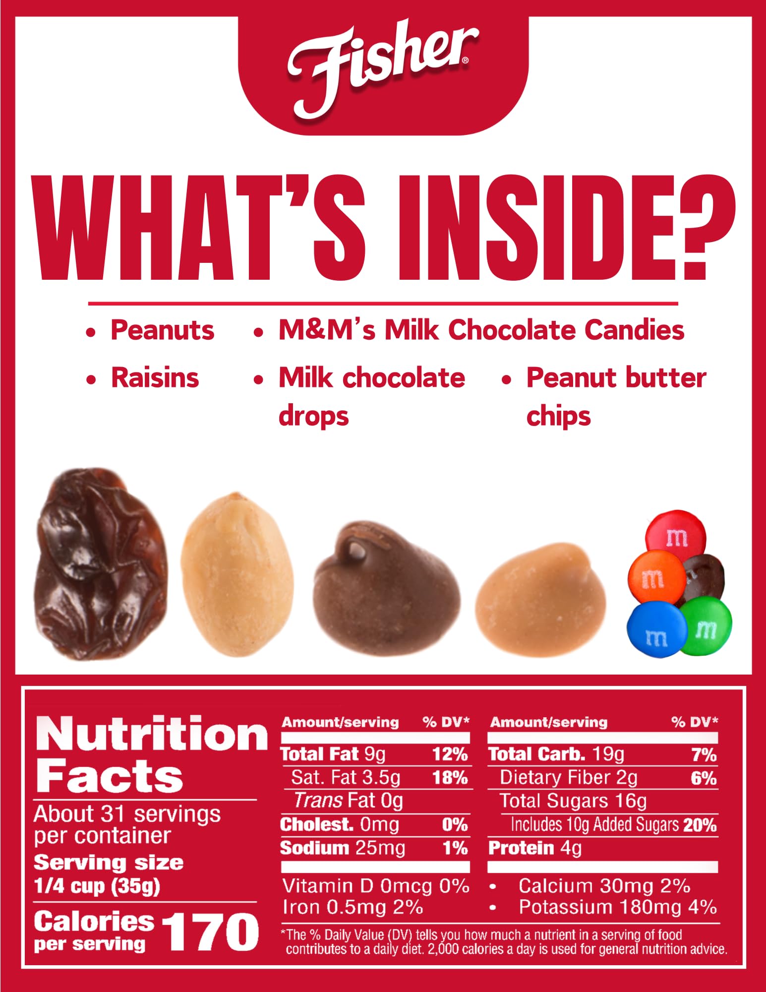 Fisher Snack Indulgent Trail Mix milk-chocolate-candies add bite-sized sweetness