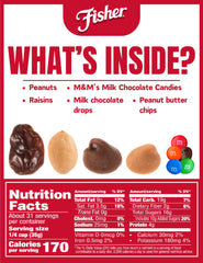 Fisher Snack Indulgent Trail Mix milk-chocolate-candies add bite-sized sweetness