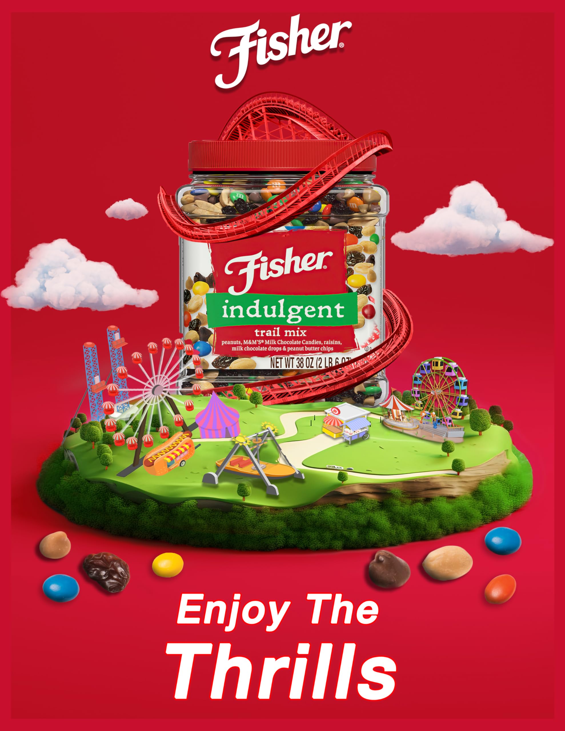 Fisher Snack Indulgent Trail Mix peanut-butter-chips with rich flavor