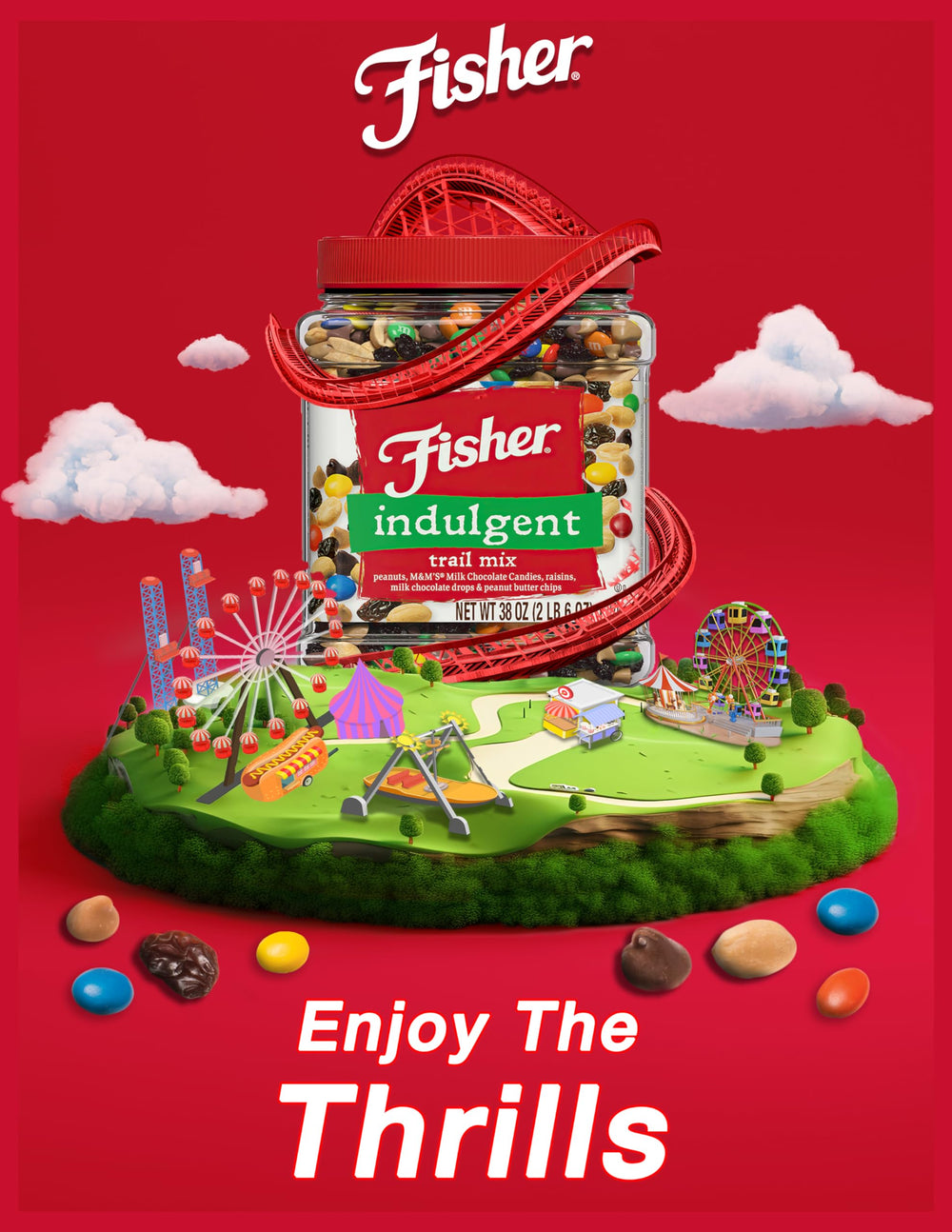 Fisher Snack Indulgent Trail Mix peanut-butter-chips with rich flavor