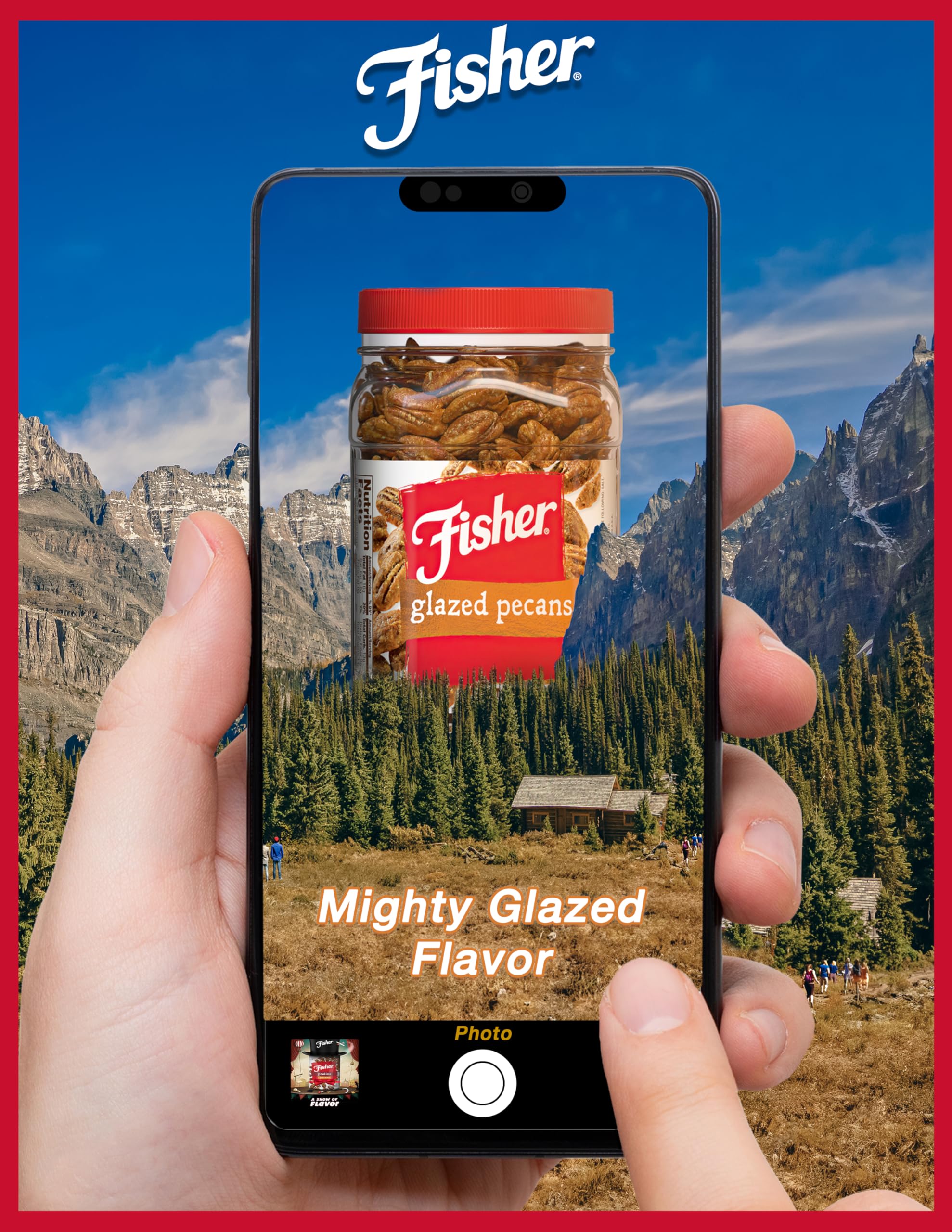 Fisher Snack Candied Pecans gift-ready tin for elegant gifting.