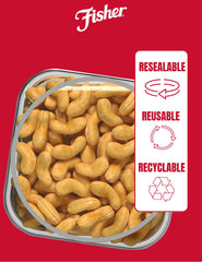 Fisher Snack Premium Whole Cashews in a bowl, ideal desk-side snack.