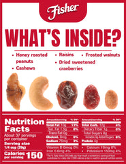 Close-up of peanuts in Fisher's trail mix showing honey roasting