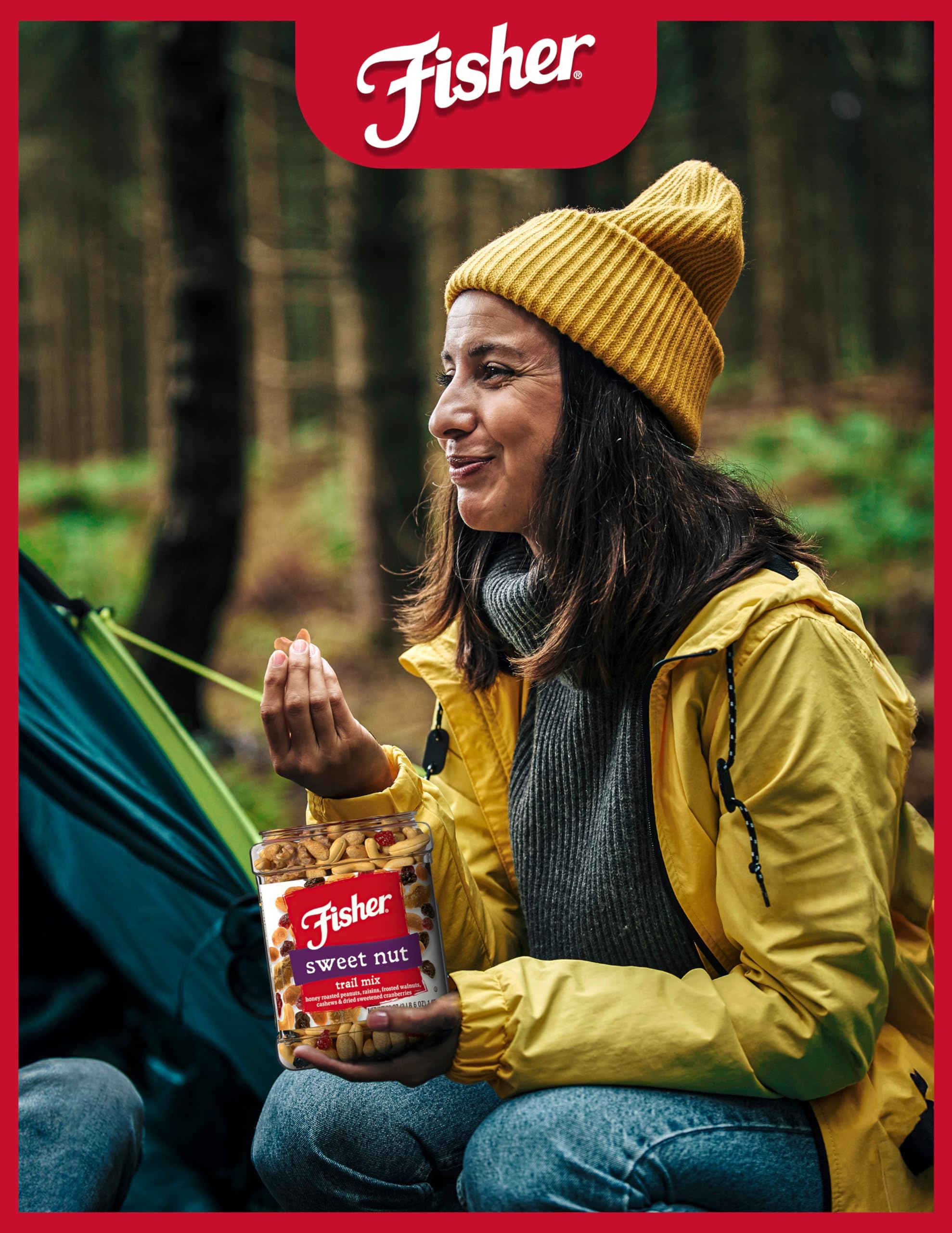 Desk-friendly Fisher's Sweet Nut Trail Mix ready for office snacking