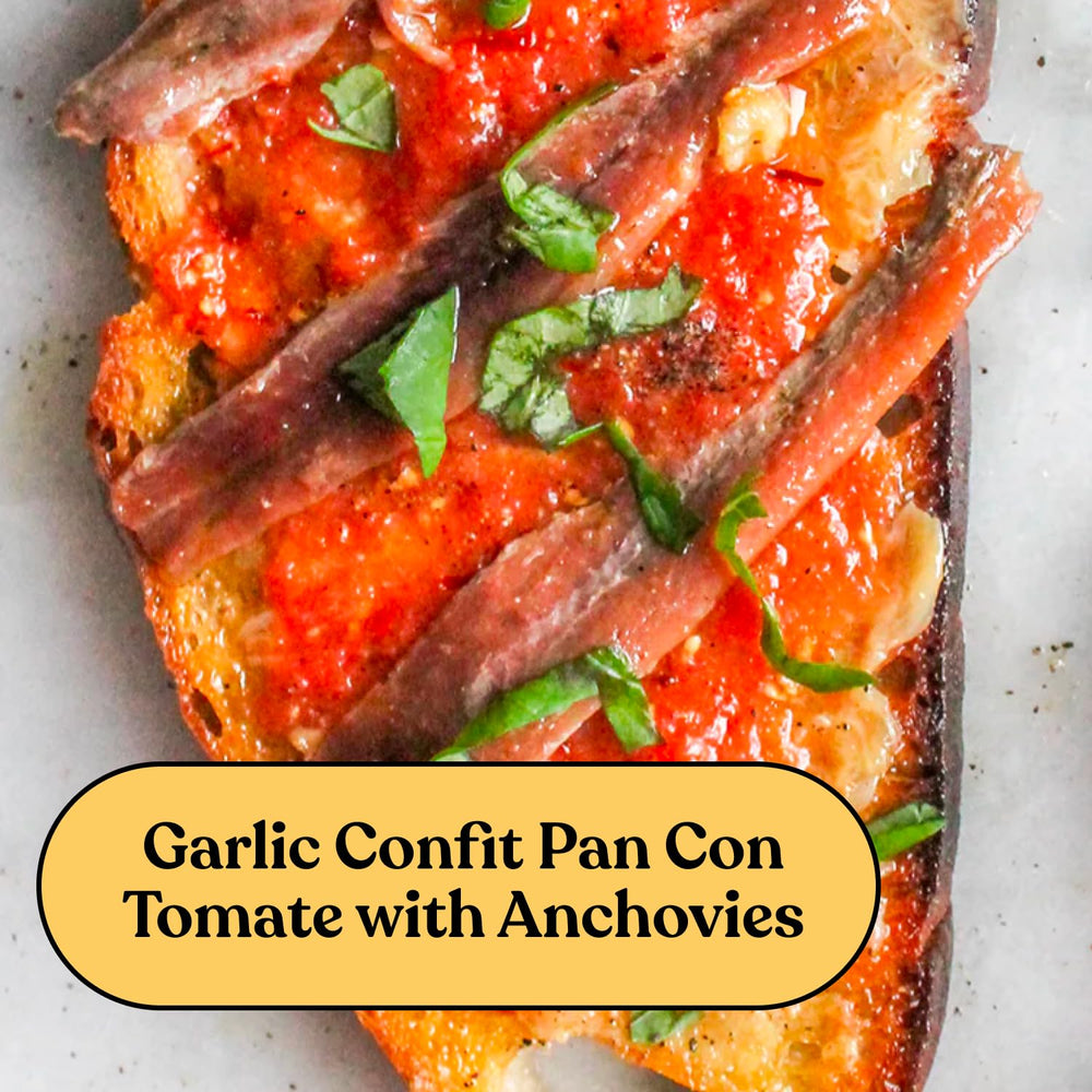Anchovies in pasta dish adding savory umami to tomato sauce.