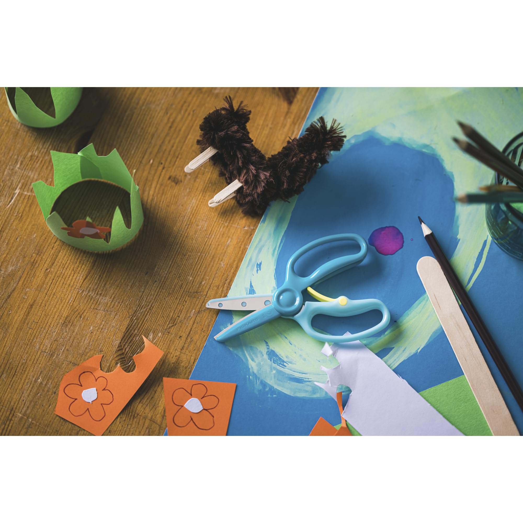 Fiskars durable construction designed for daily preschool use.