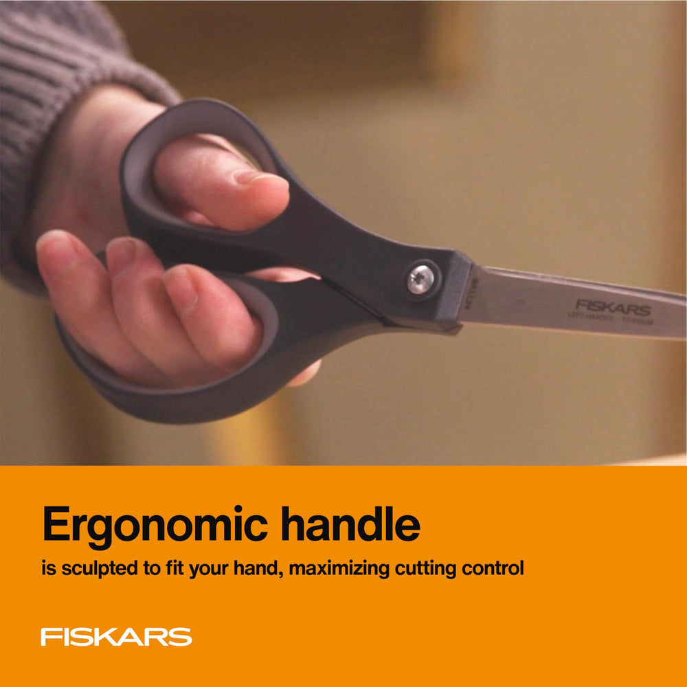 Fiskars scissors ideal for paper, cardboard, and photos around the home.
