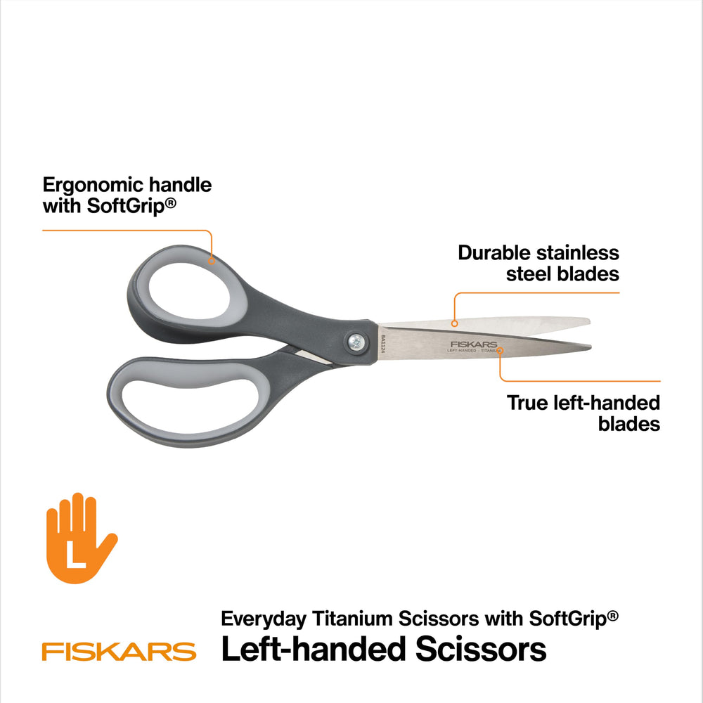 Fiskars titanium-coated blades offer enhanced durability for frequent office tasks.