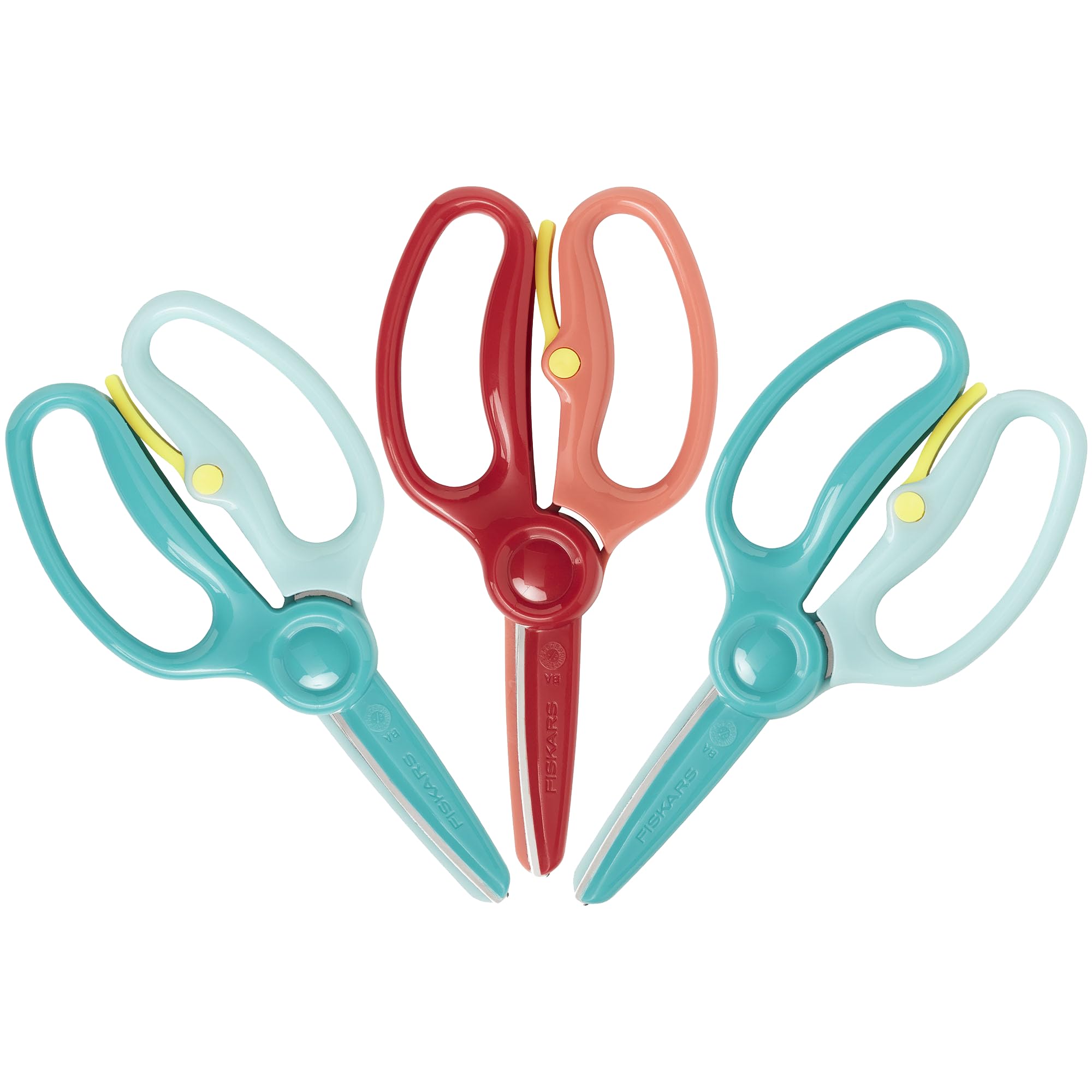Fiskars preschool training scissors with blunt tips for safe beginners.