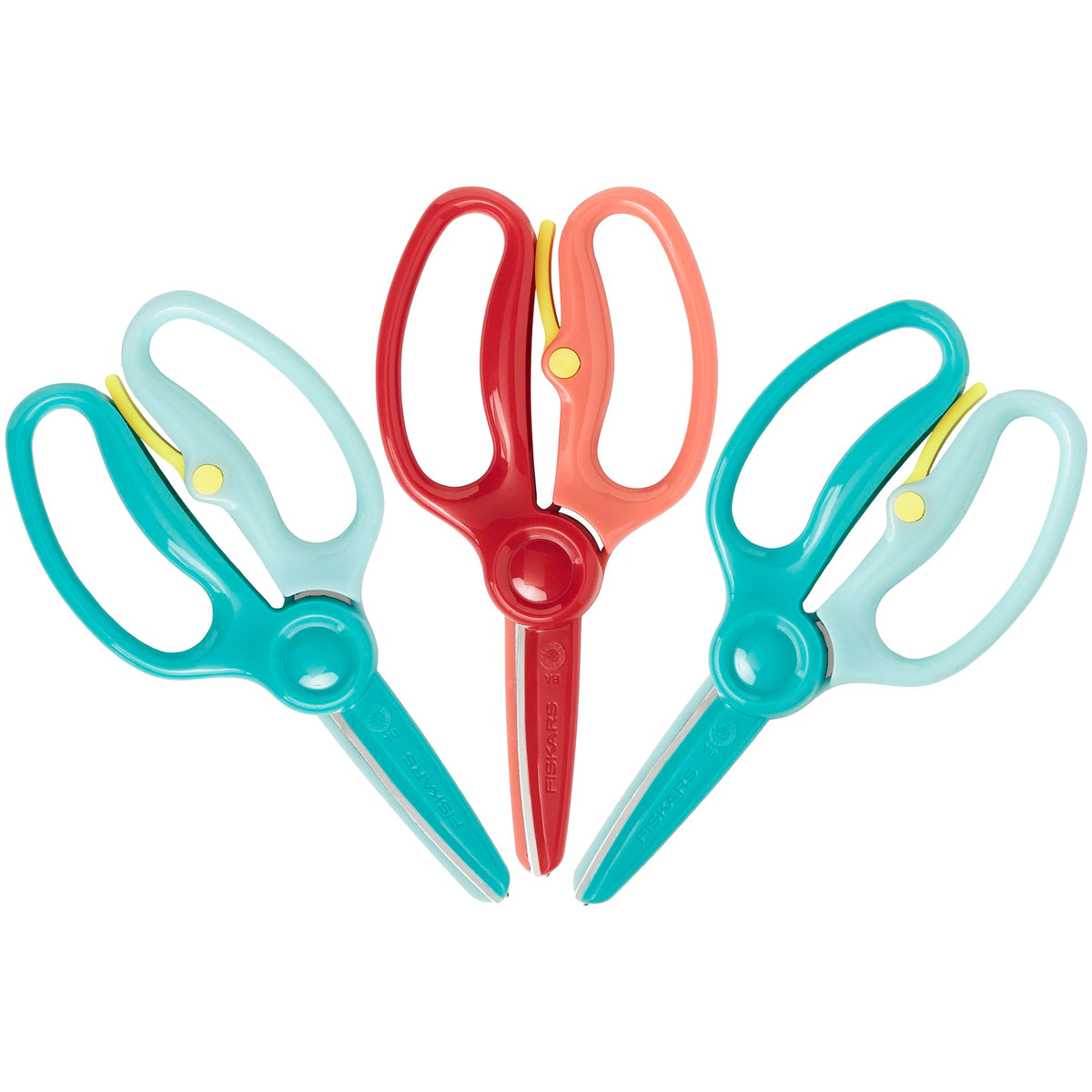Fiskars preschool training scissors with blunt tips for safe beginners.