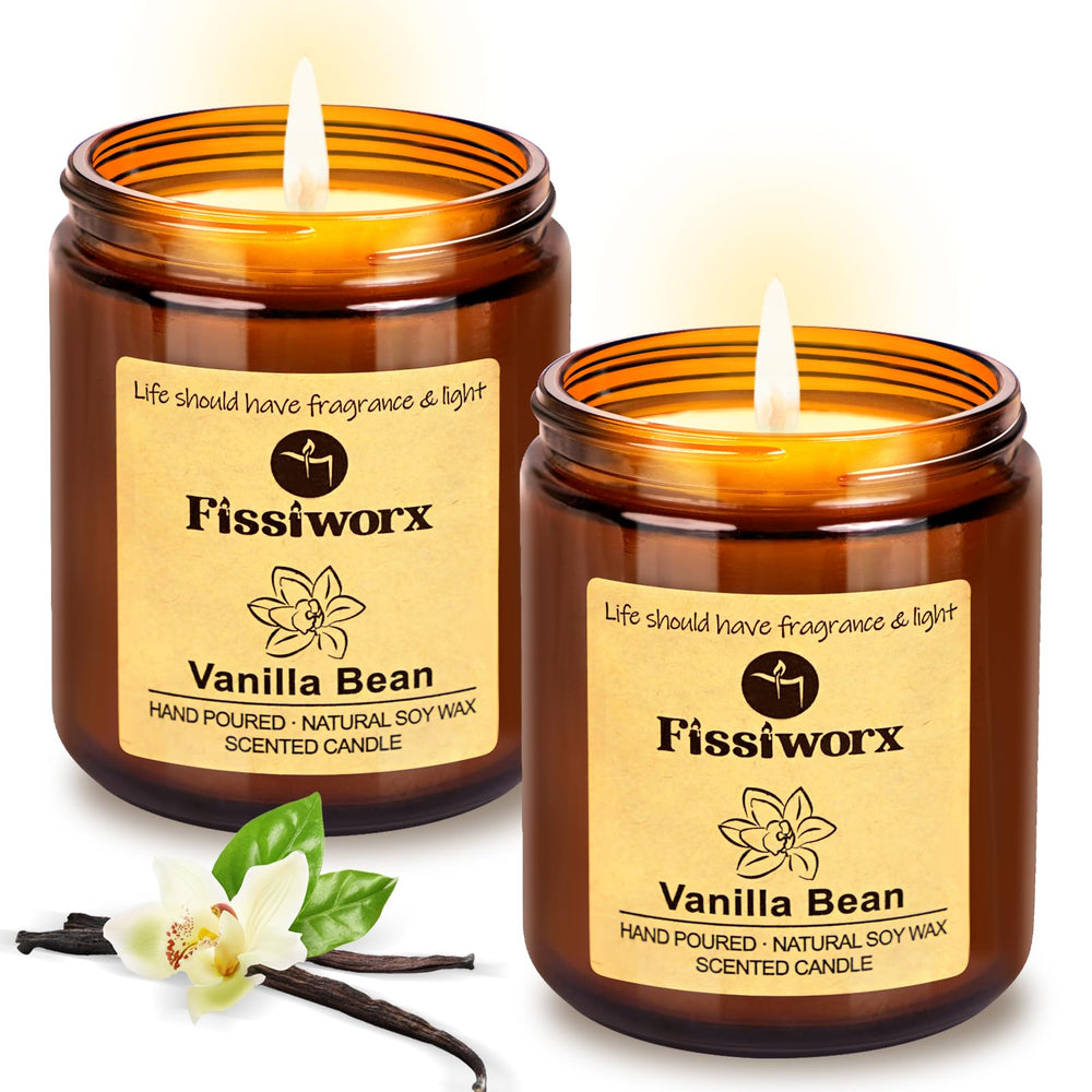 Fissiworx Vanilla Candle Set packaging ready for gifting and cozy ambience.