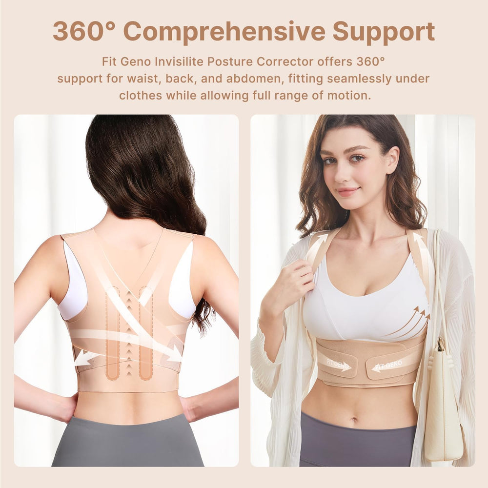 Fit Geno Invisilite adjustable strap in action provides customizable upper body support
