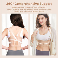 Fit Geno Invisilite adjustable strap in action provides customizable upper body support