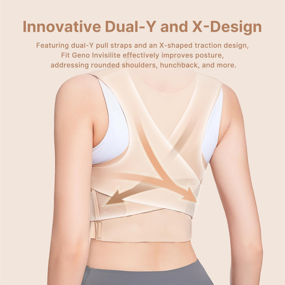 Fit Geno Invisilite worn under clothing demonstrates invisible, lightweight support