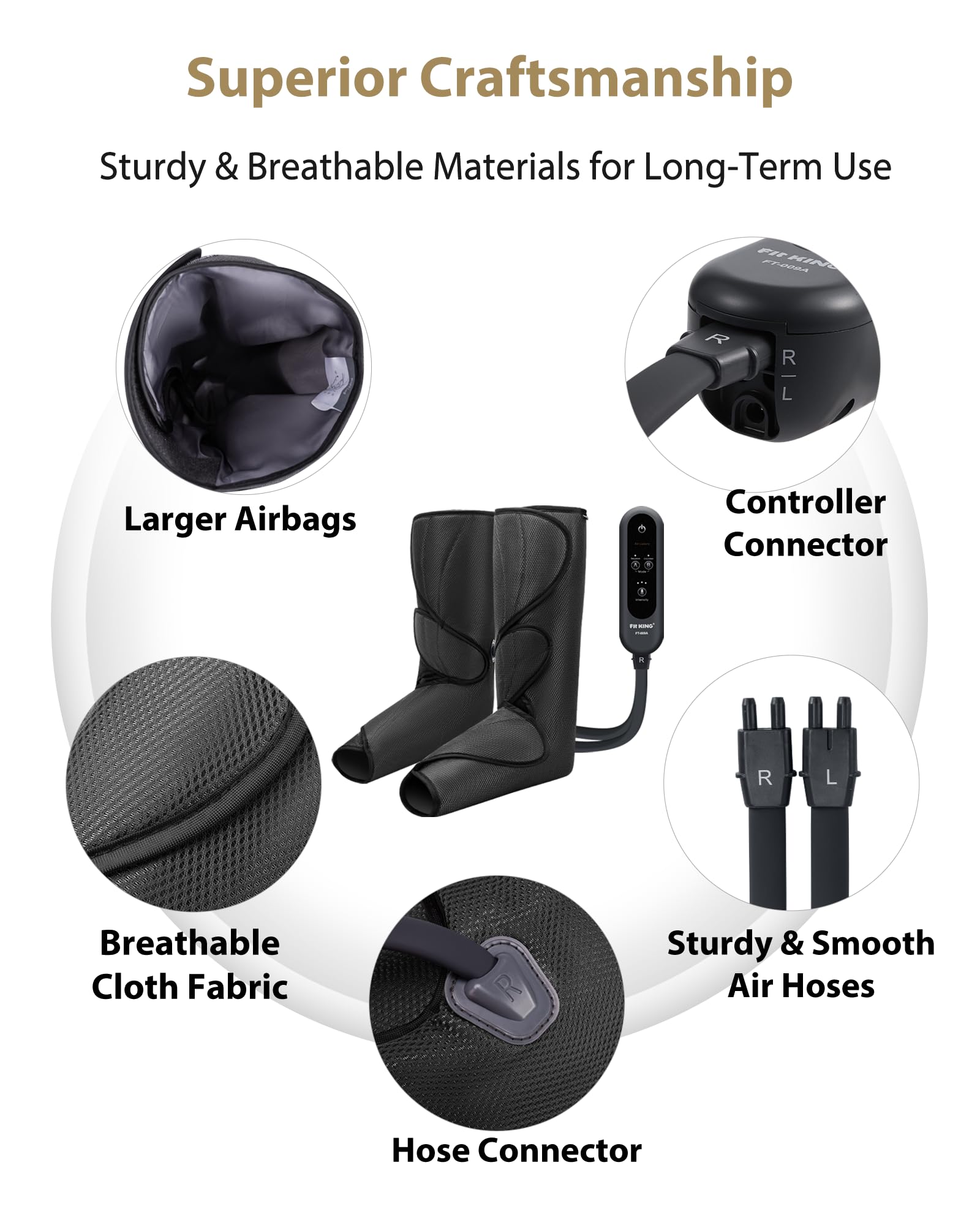 FIT KING leg massager storage bag makes home use easy to store.