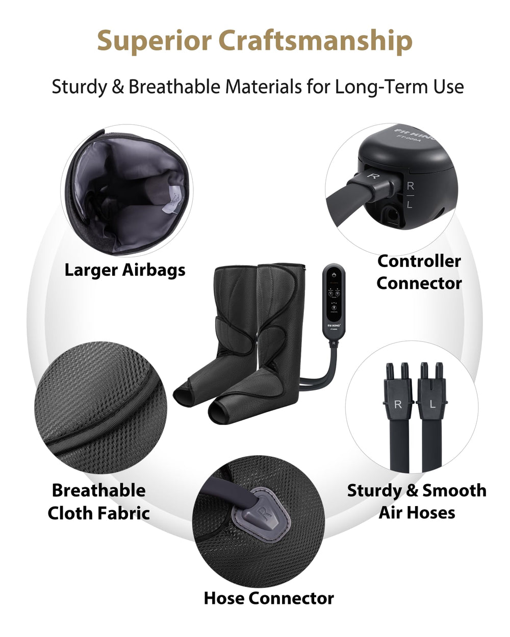 FIT KING leg massager storage bag makes home use easy to store.