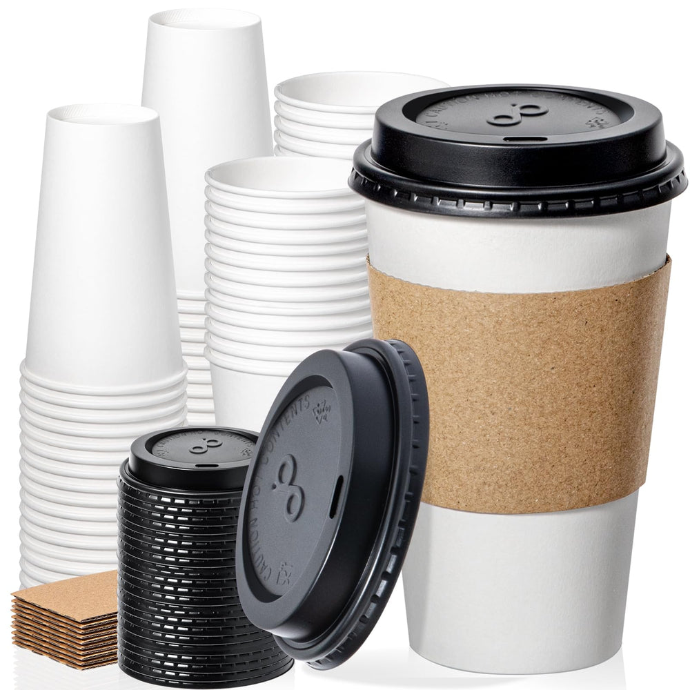 Fit Meal Prep coffee cups with lids for leak-free hot beverages on the go