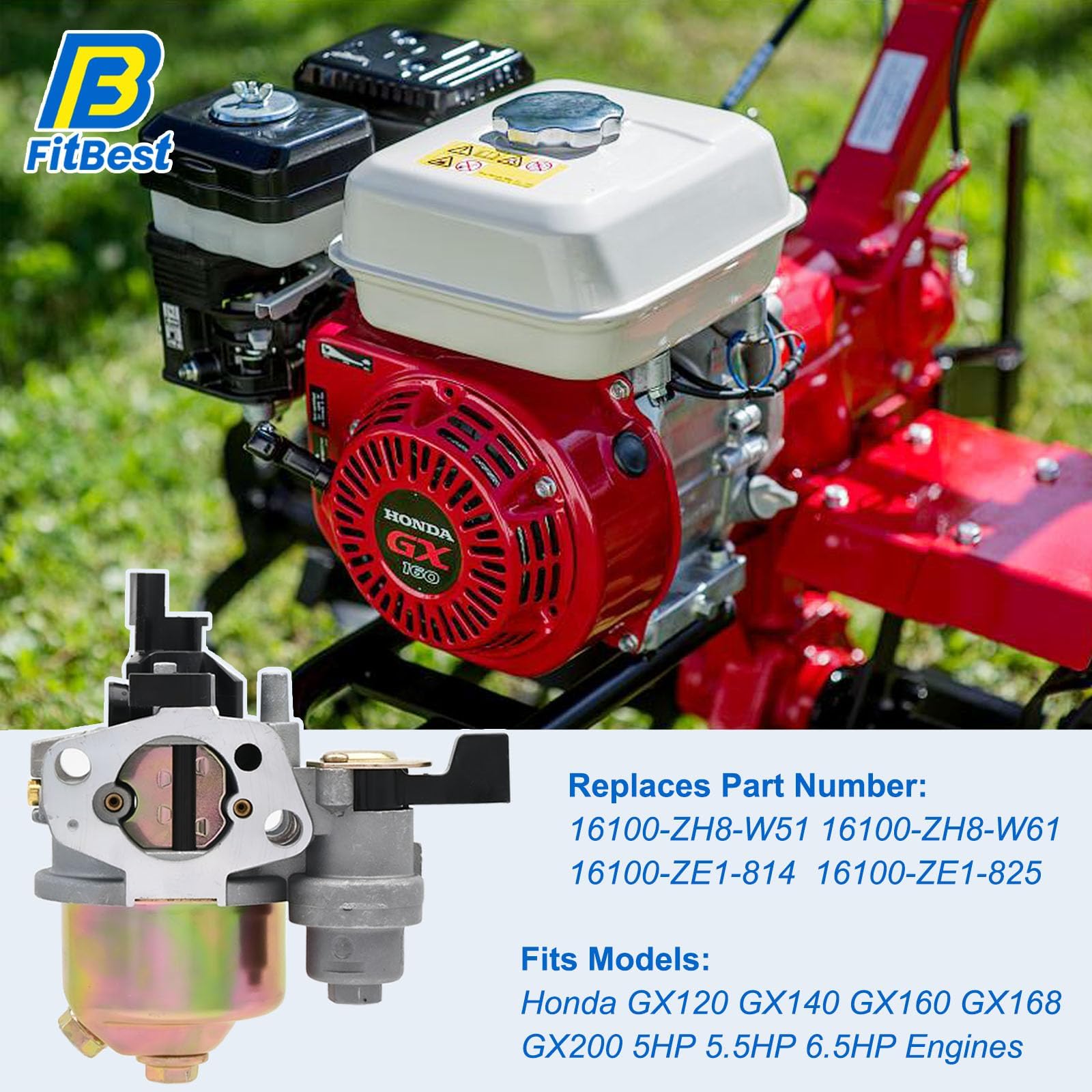 FitBest carburetor versatile use for go-karts, water pumps, and small engines.