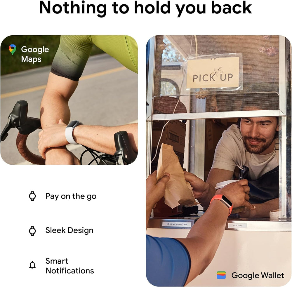 Fitbit Charge 6 with seven-day battery life, fewer recharges.