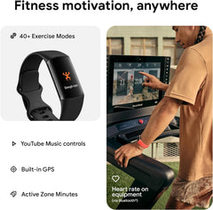 Fitbit Charge 6 built-in GPS maps routes and pace on your wrist.