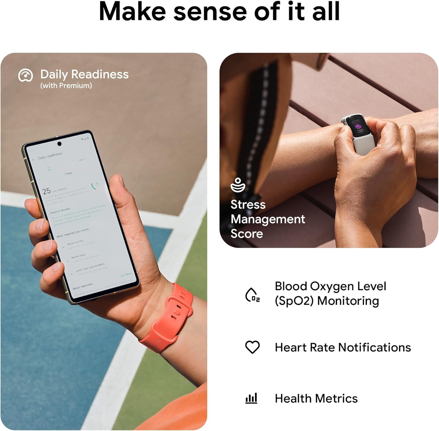 Fitbit Charge 6 with Maps and Wallet for navigation and payments.