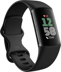 Fitbit Charge 6 on the wrist in obsidian, ideal for all-day health tracking.