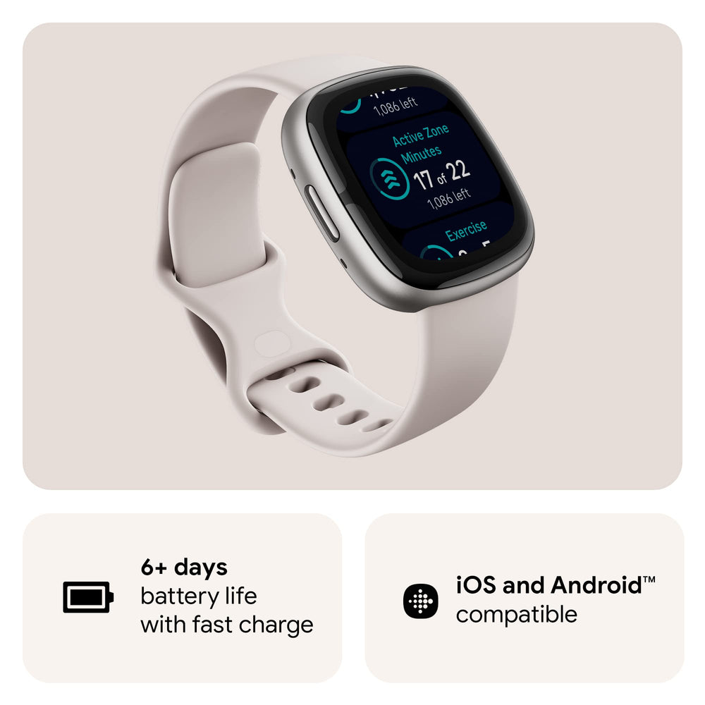 Fitbit Sense 2 interchangeable bands in small and large sizes.