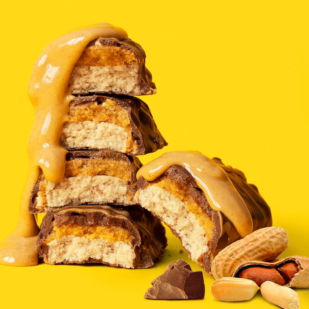 FITCRUNCH 20-bar pack highlights convenient gluten-free protein source for workouts or breaks.