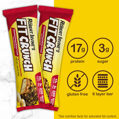 FitCrunch soft cake-core bar with creamy texture