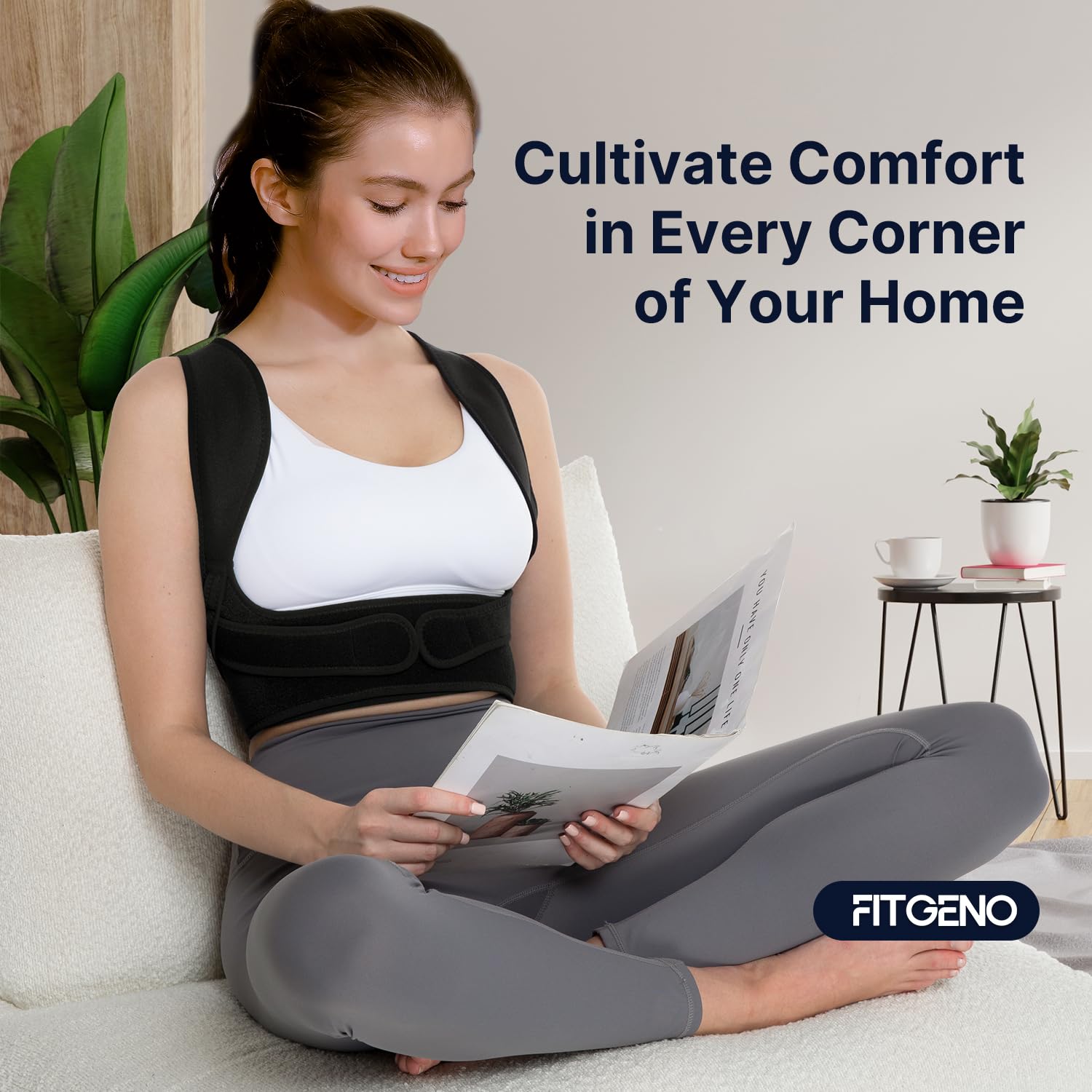 Fit Geno Posture Corrector lightweight design for all-day comfortable wear.