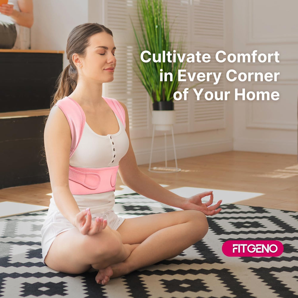 Fit Geno slim-profile brace blends with wardrobe for easy all-day use.