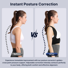 Fit Geno Posture Corrector upper back brace supports neck and shoulders.