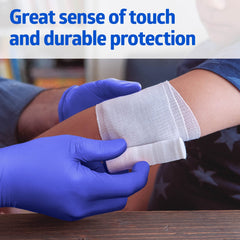 FitGuard Touch nitrile glove used in patient care and caregiving routines