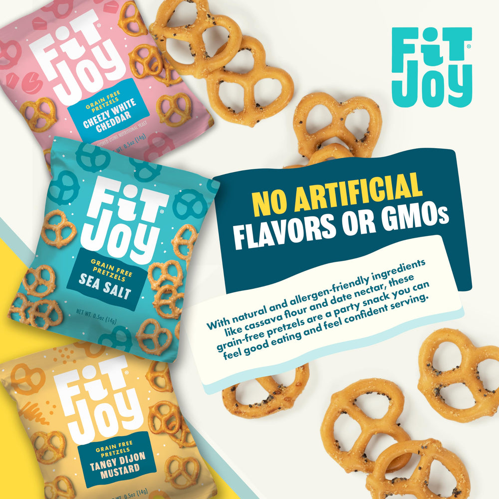 FitJoy Vegan Non-GMO pretzels offer clean plant-based snacking