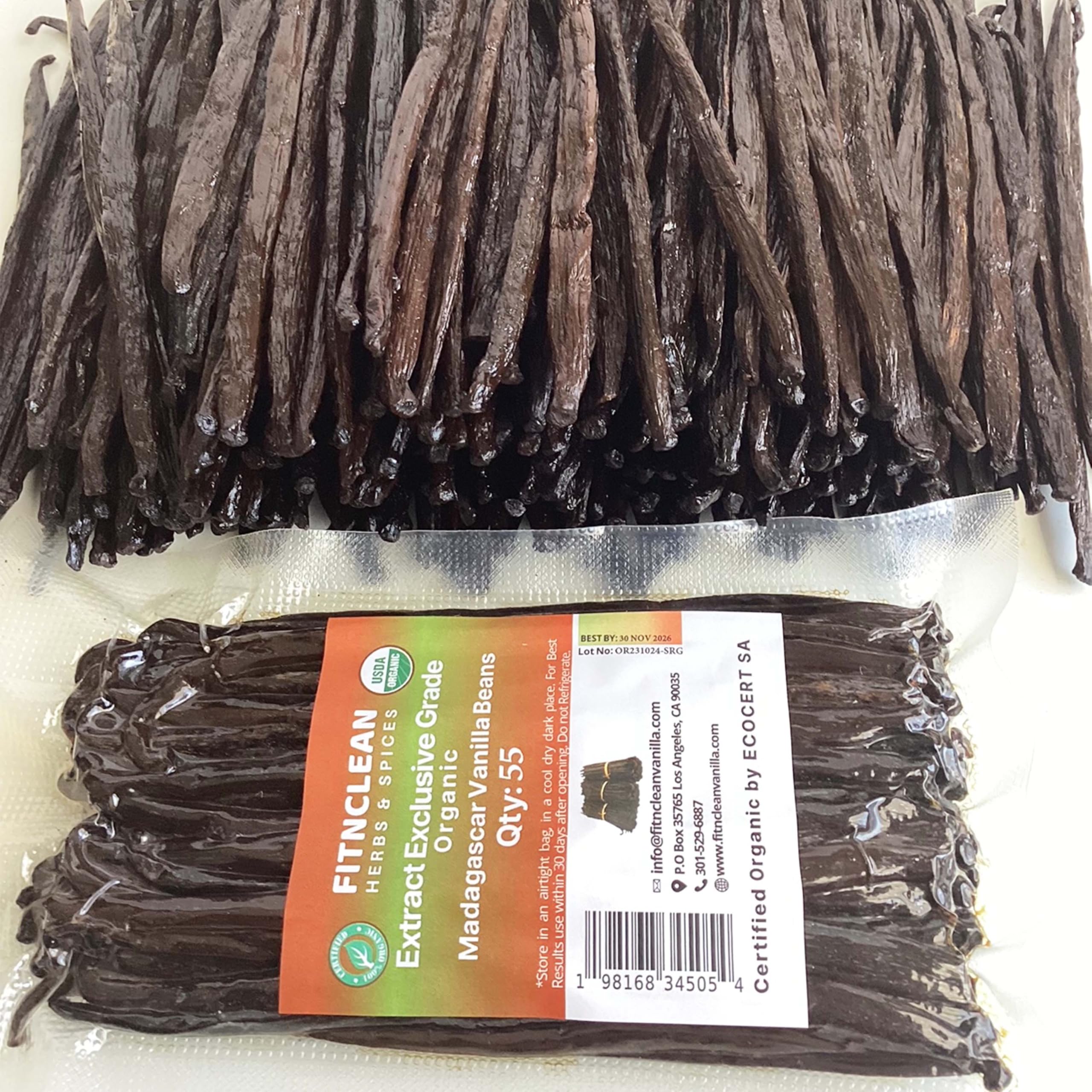 FITNCLEAN vanilla beans in bulk packaging support home crafters