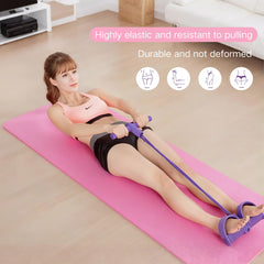 Fitness resistance bands set ankle straps attached for diverse leg exercises.