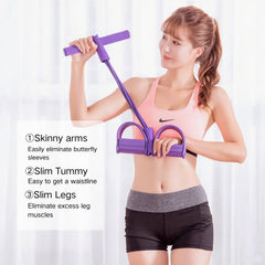 Fitness resistance bands set prepared for full-body workouts with multiple tubes.